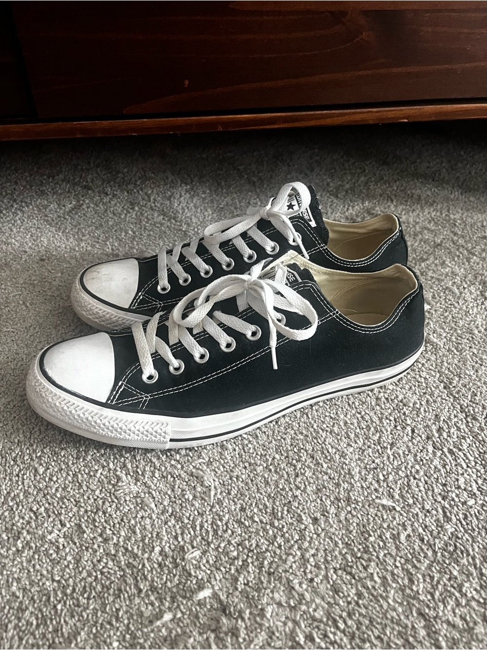 Classic Black Low-Top Canvas Sneakers - Men's - Picture 3 of 5